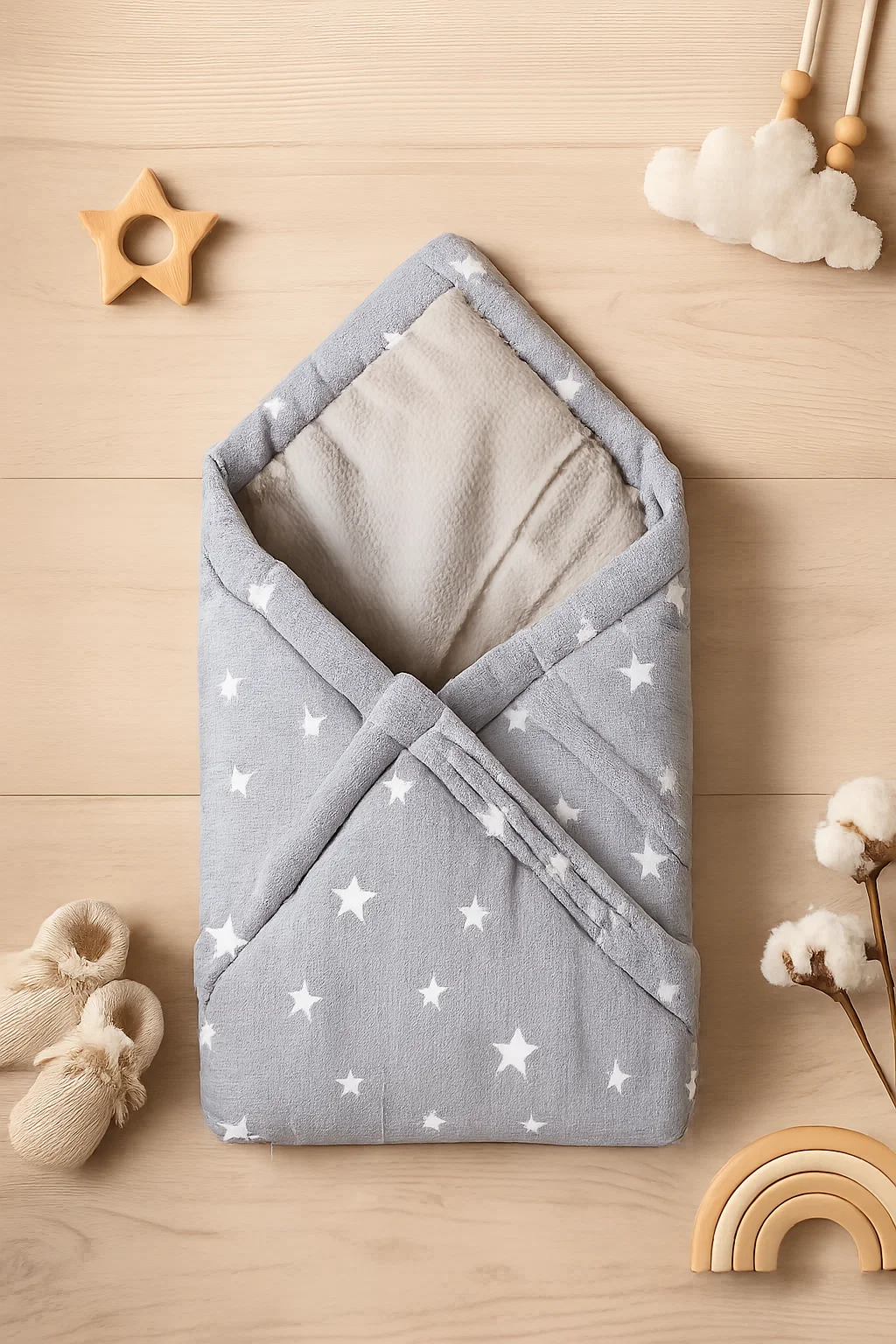 Baby Carry Nest – Newborn Sleeping Bag with Star Print