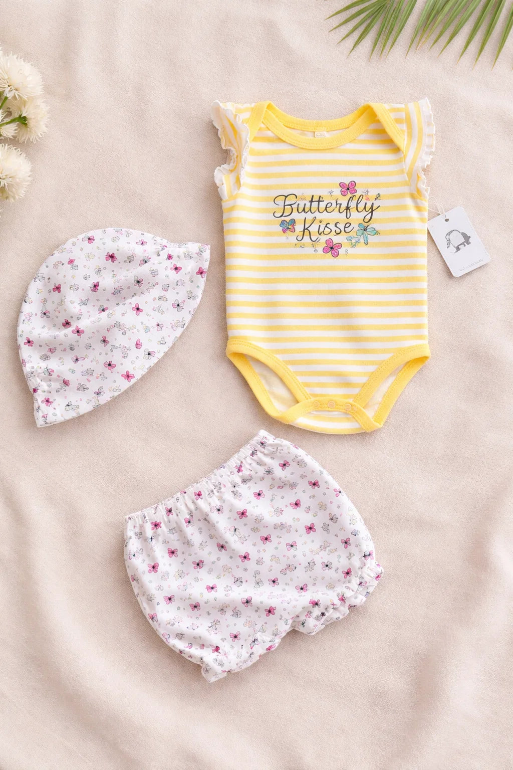 Summer Imported Baby Cotton Sets – hat yellow