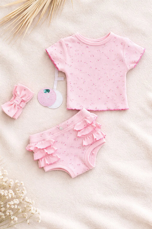 Summer Imported Baby Cotton Sets – girls pink hair band