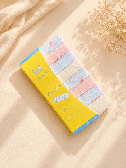 Baby Face Towel Pack of 8 | Soft Baby Washcloths