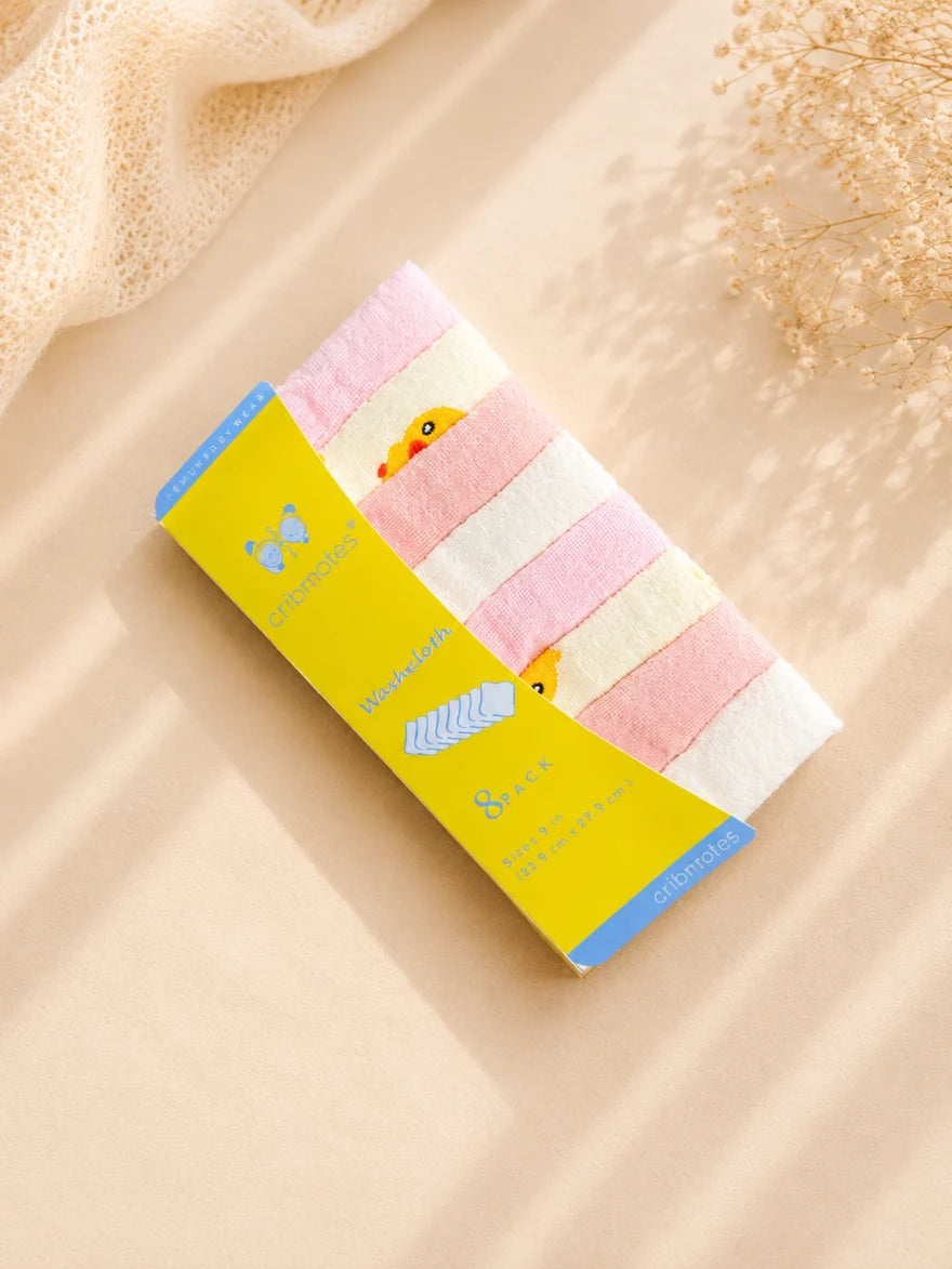 Baby Face Towel Pack of 8 | Soft Baby Washcloths