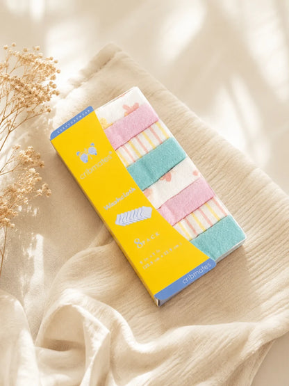 Baby Face Towel Pack of 8 | Soft Baby Washcloths
