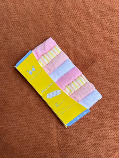 Baby Face Towel Pack of 8 | Soft Baby Washcloths