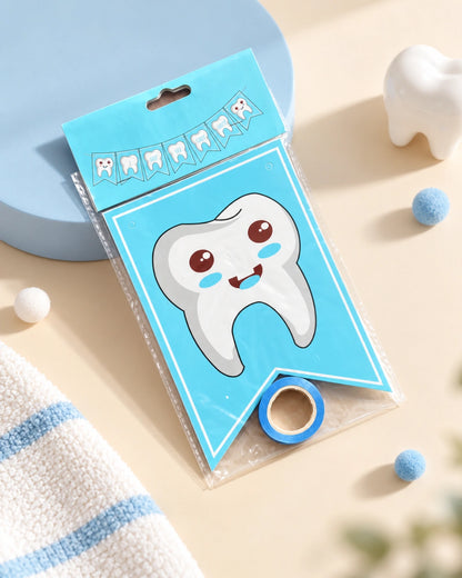 Baby First Tooth Birthday Banner - I Got My First Tooth Design
