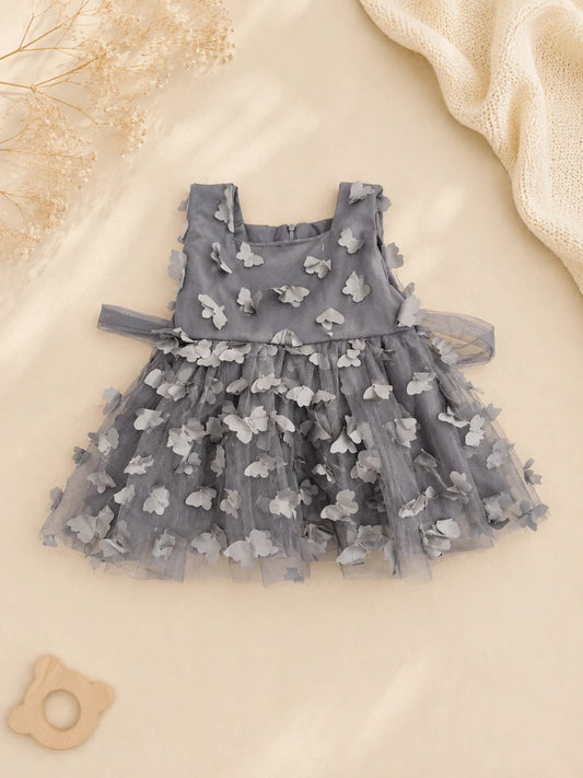 Baby Girls Butterfly Festival Party Frock – Elegant Tulle Dress