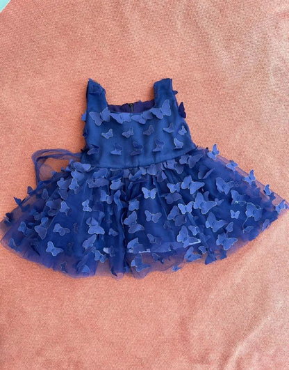 Baby Girls Butterfly Festival Party Frock – Elegant Tulle Dress