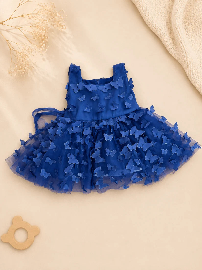 Baby Girls Butterfly Festival Party Frock – Elegant Tulle Dress