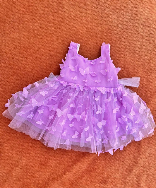 Baby Girls Butterfly Festival Party Frock – Elegant Tulle Dress