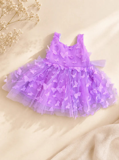Baby Girls Butterfly Festival Party Frock – Elegant Tulle Dress