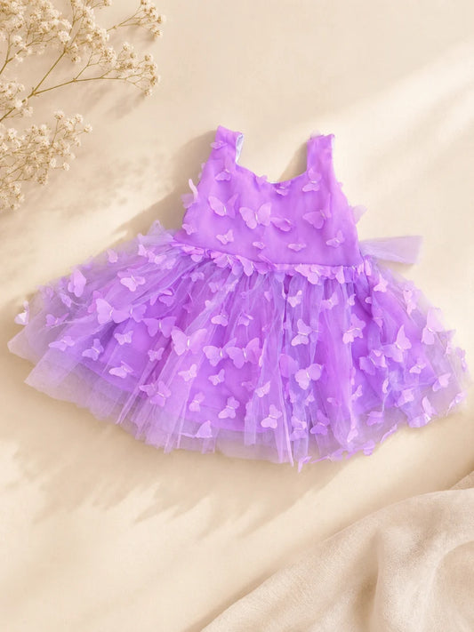 Baby Girls Butterfly Festival Party Frock – Elegant Tulle Dress