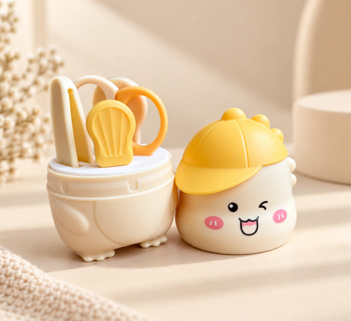 Baby Grooming Kit for Newborns – Cute Dinosaur Nail Care Set
