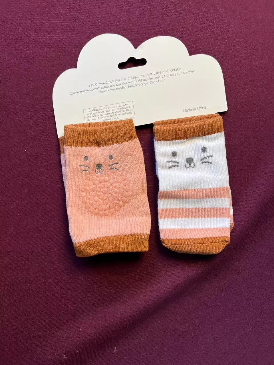 Baby Knee Pad Protectors and Socks Set | Soft & Breathable