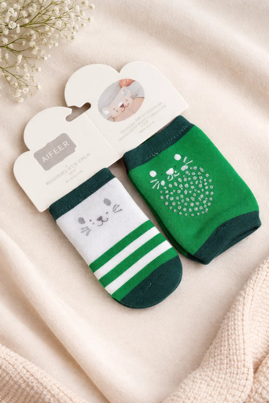 Baby Knee Pad Protectors and Socks Set | Soft & Breathable