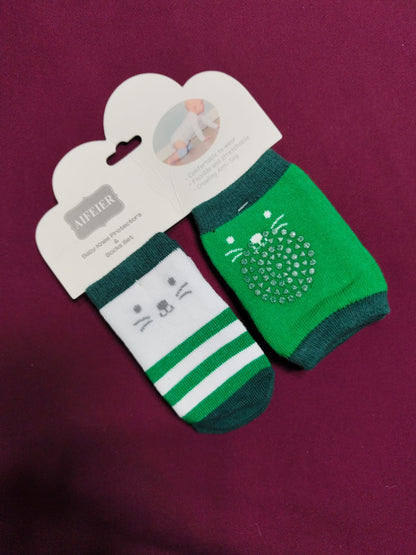 Baby Knee Pad Protectors and Socks Set | Soft & Breathable