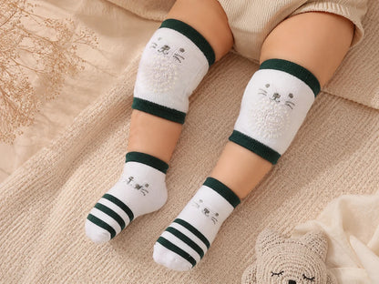 Baby Knee Pad Protectors and Socks Set | Soft & Breathable