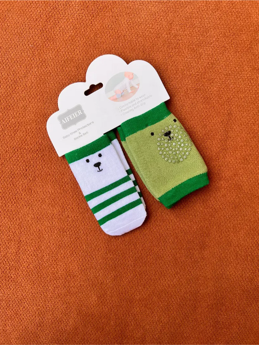 Baby Knee Pad Protectors and Socks Set | Soft & Breathable