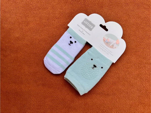 Baby Knee Pad Protectors and Socks Set | Soft & Breathable