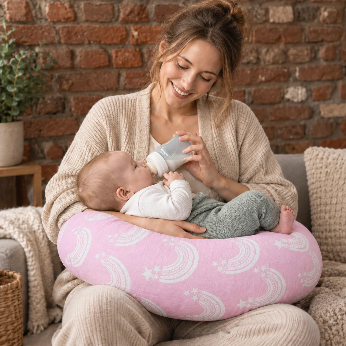 Baby Feeding & Nursing Pillow | Soft Support Cushion for Moms & Babies