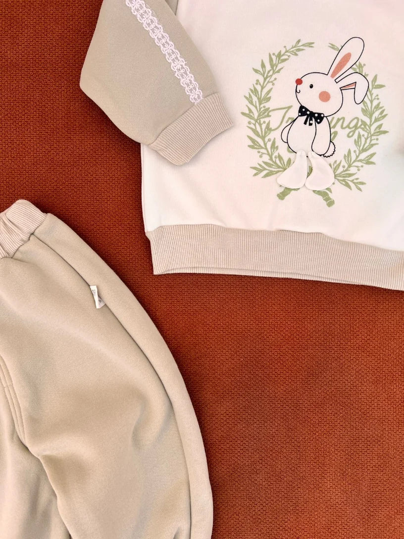 Warm Baby Imported Outfit – Two-Piece Set (Rabbit Design)