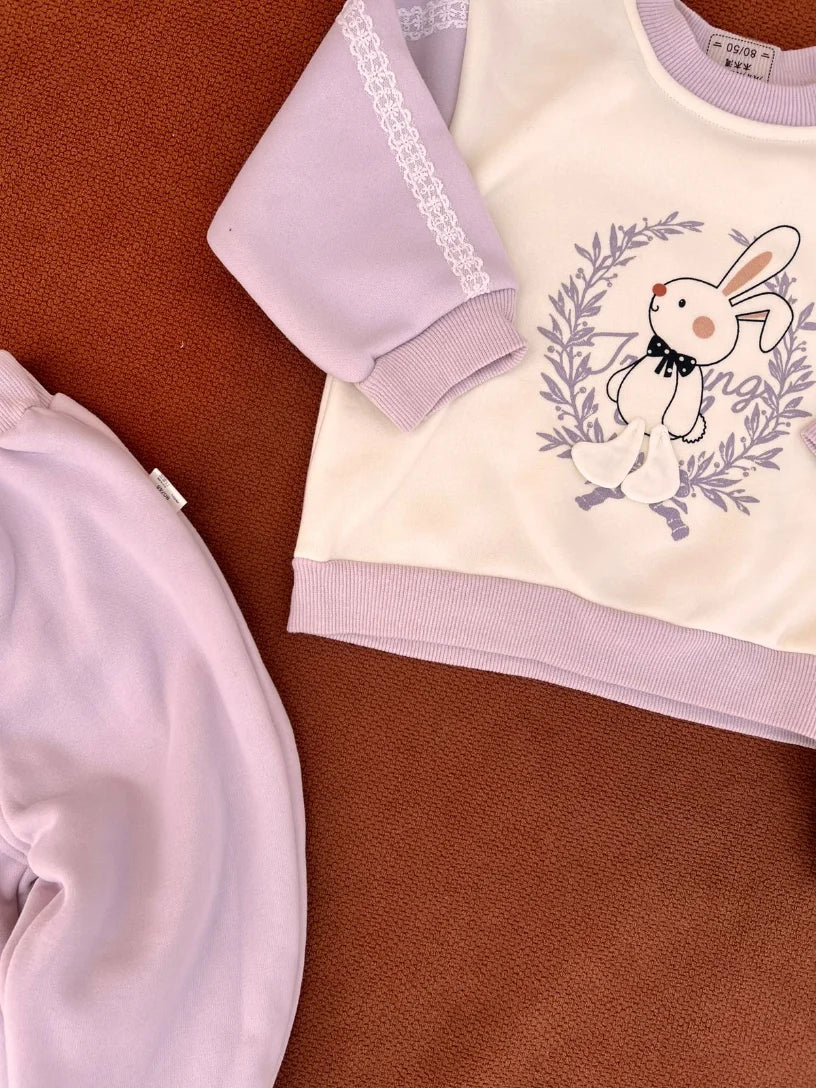 Warm Baby Imported Outfit – Two-Piece Set (Rabbit Design)
