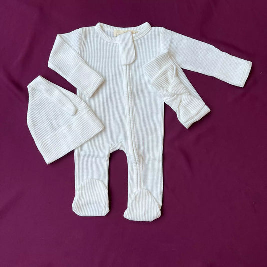 Baby Romper Set with Cap & Headband
