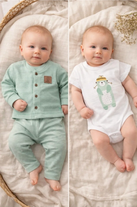 Baby Summer Cotton Outfit Set – 3 Piece Newborn Dress