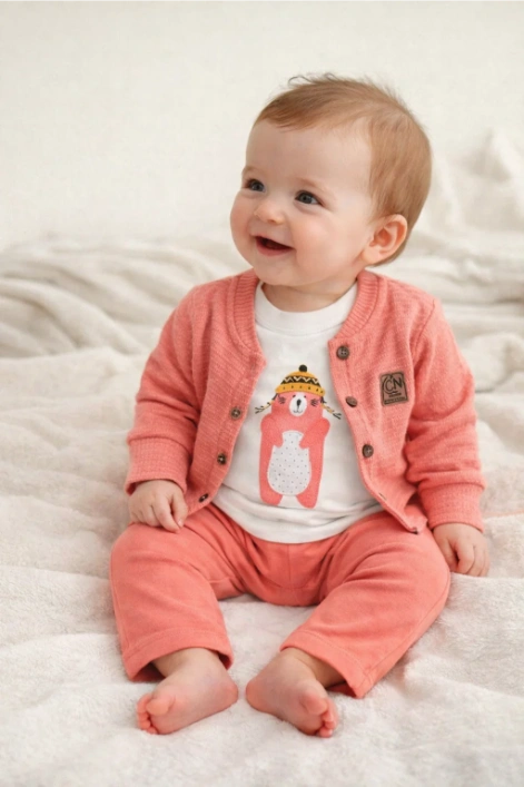 Baby Summer Cotton Outfit Set – 3 Piece Newborn Dress