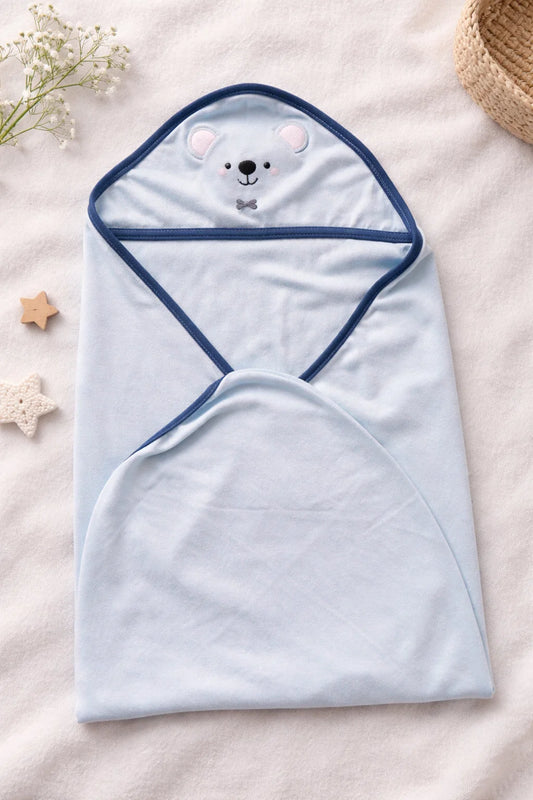 Baby Wrapping Shawl – 1 Soft Cotton Hooded Blanket Lion