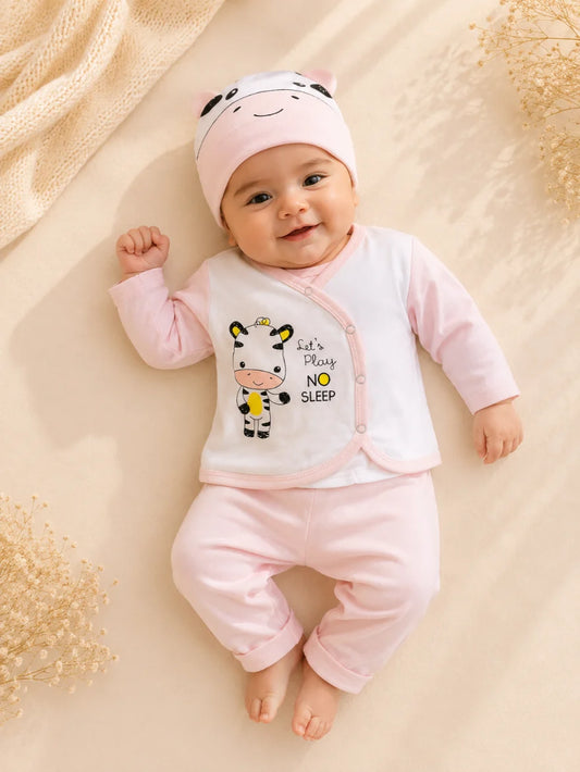 Newborn Baby 4 Piece Dress Set | Soft Baby Outfit