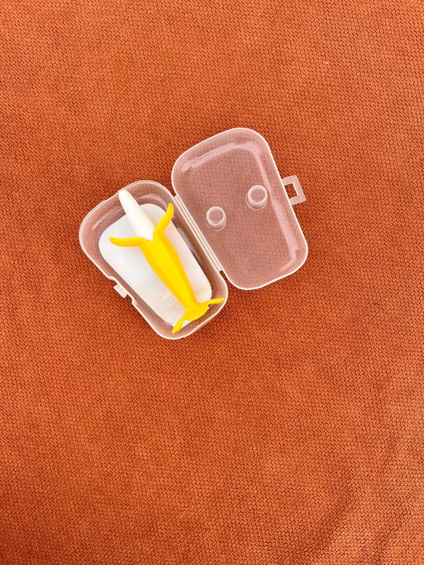 Banana Shape Baby Training Toothbrush & Teether with Case