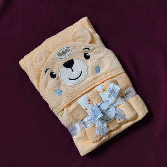 Baby Bath Towel with 5 Face Towels