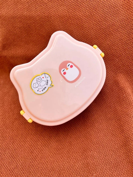 Bear-Shaped Kids Lunch Box with Spoon