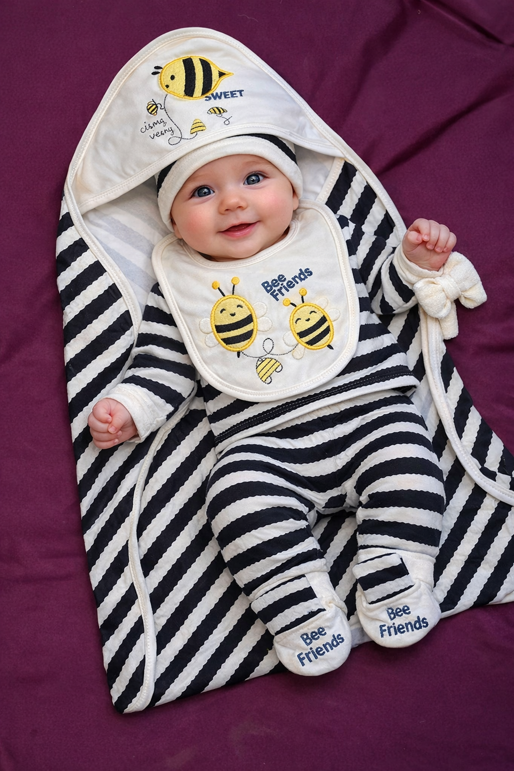 Mid Season Newborn light Velvet Starter Set | 9 Pcs Baby Essentials Bundle