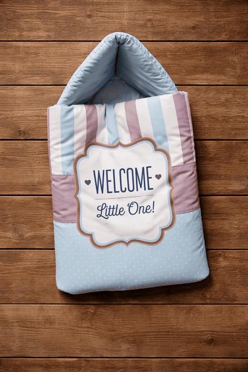 "Welcome Little One" Newborn Carry Nest for summers (sky blue)