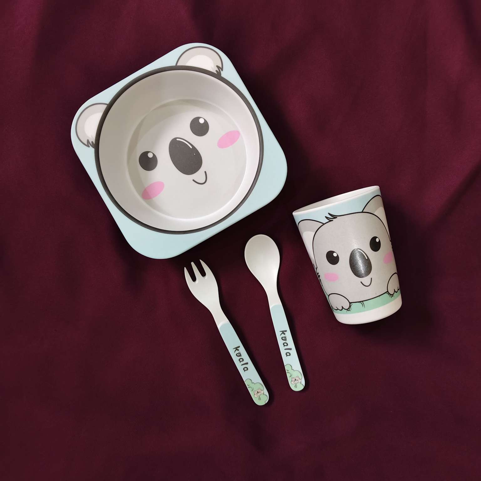 Bamboo Fiber Dinner Set for Kids