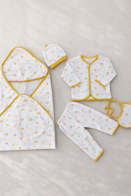 Newborn Summer Cotton Starter Set – 5 Pcs Soft Baby Gift Set