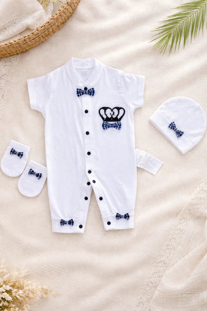 Summer Turkish Style Baby Romper with Cap and mittens