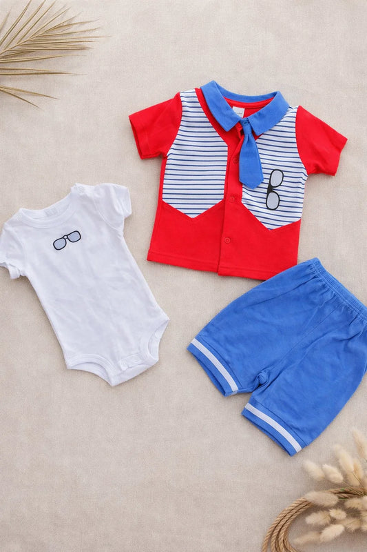 Summer Imported Baby Cotton Sets – boys Red