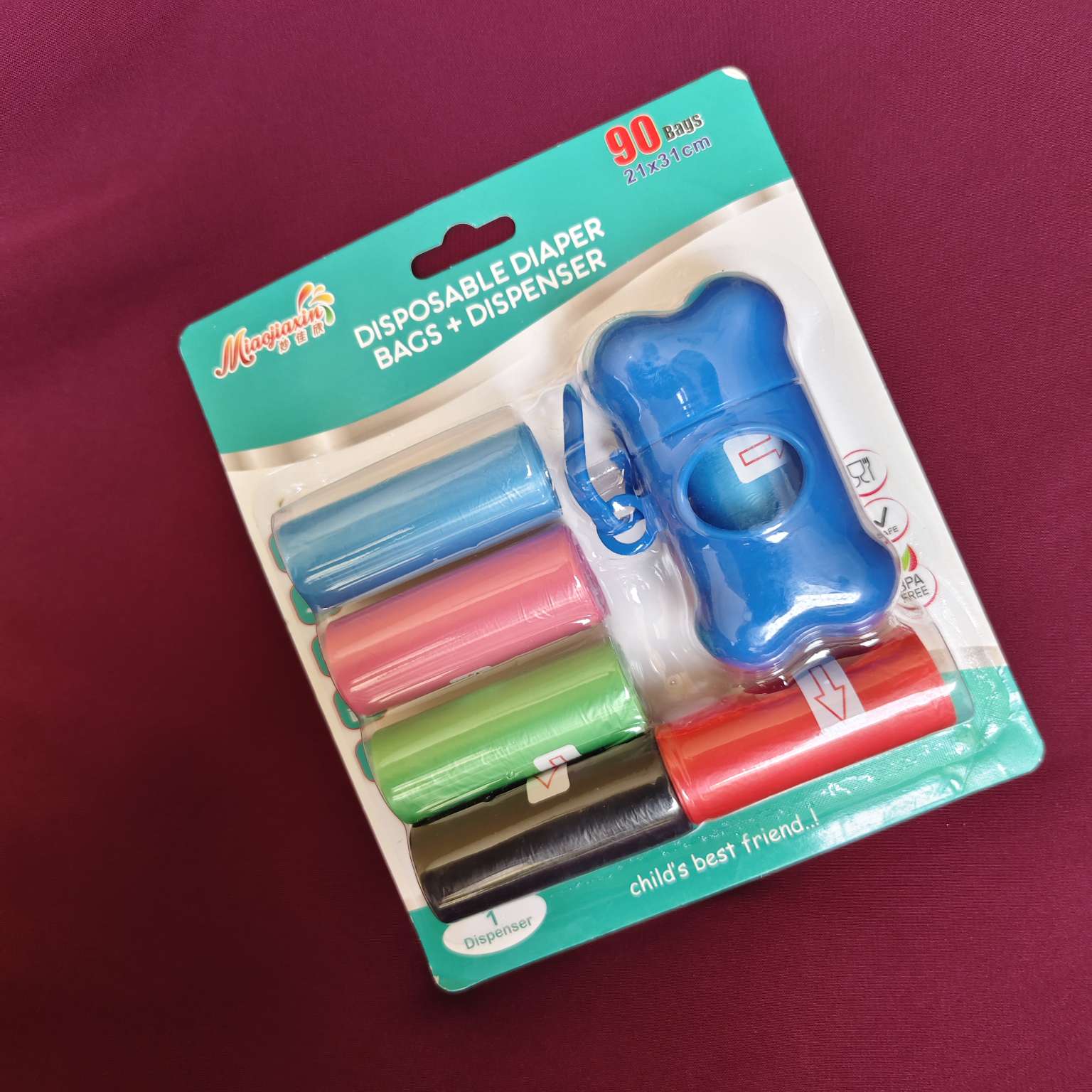 Diaper Bag Dispenser with Refill Rolls Pakistan blue