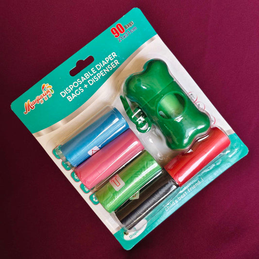 Diaper Bag Dispenser with Refill Rolls Pakistan green