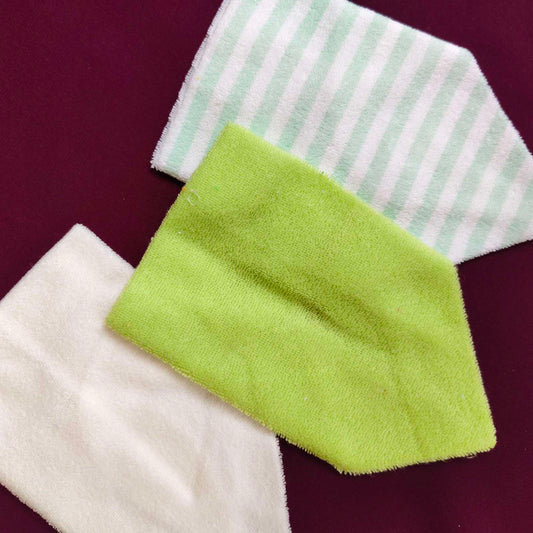 Face towels pack of 3 green1