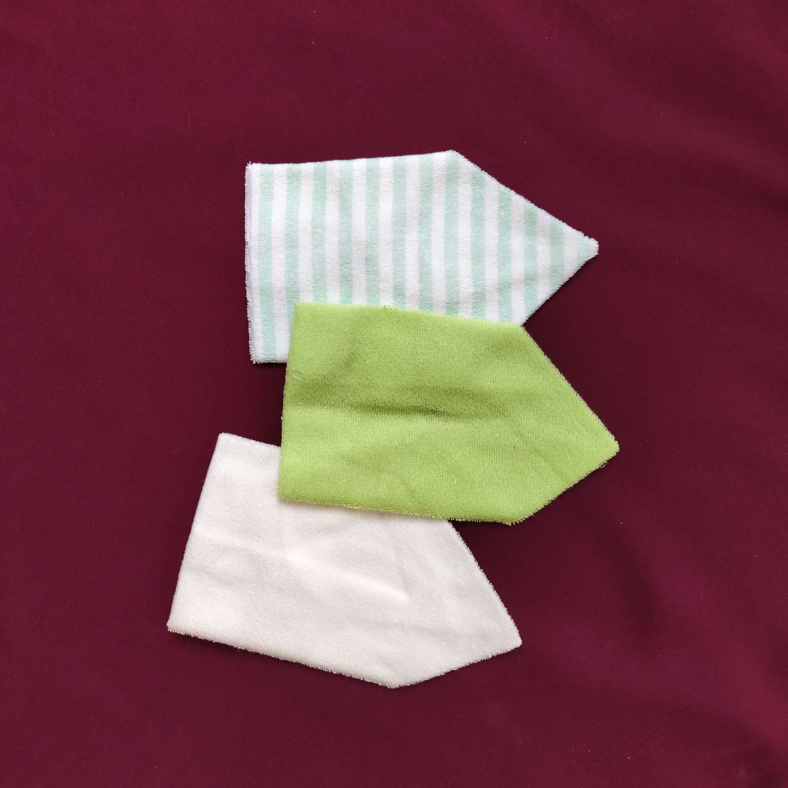 Face towels pack of 3 green1