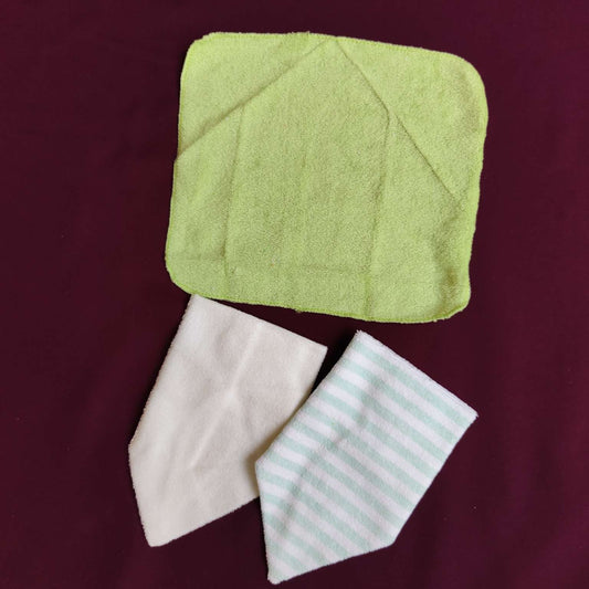 Face towels pack of 3 green1