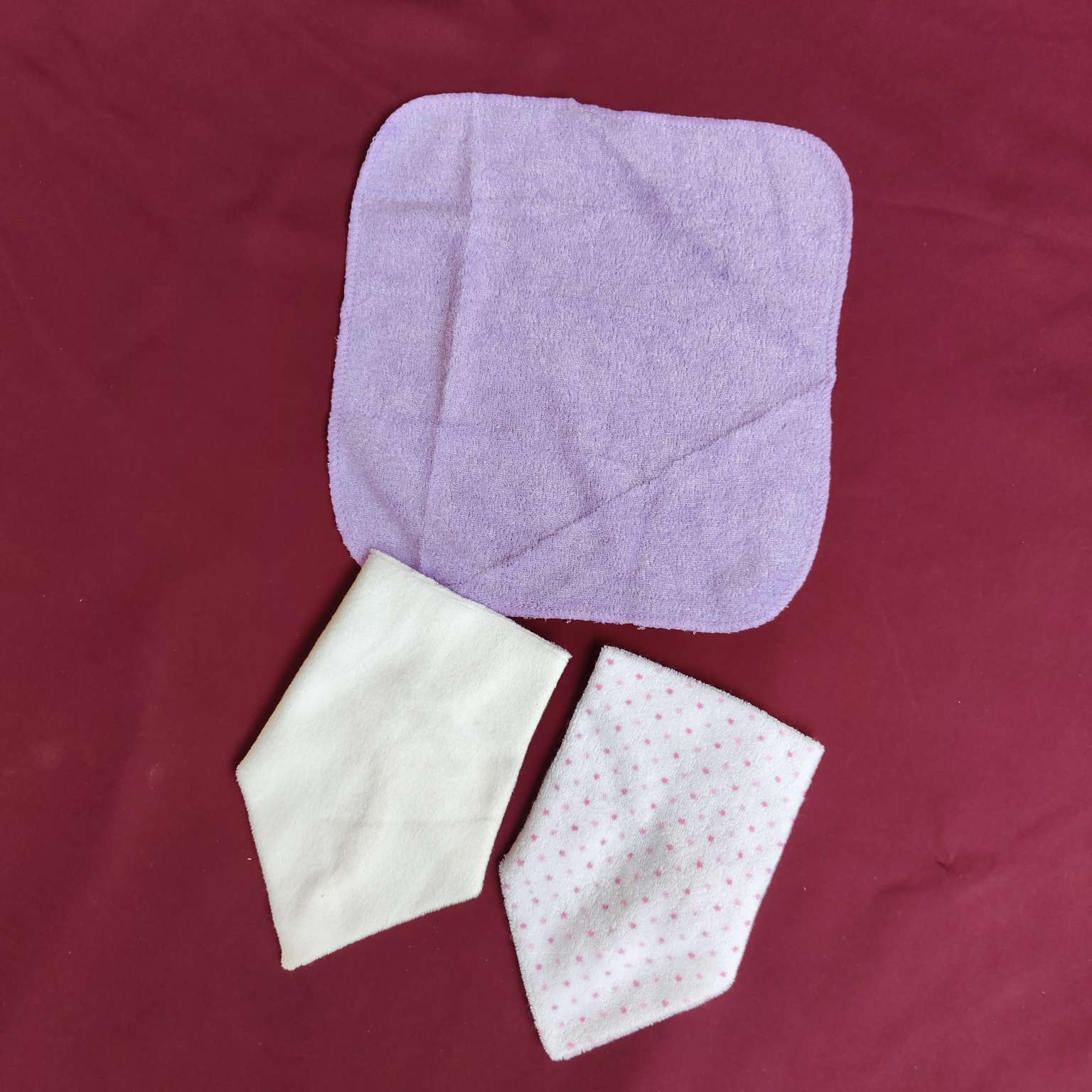 Face towels pack of 3 purple 3