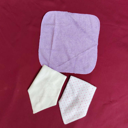 Face towels pack of 3 purple 3