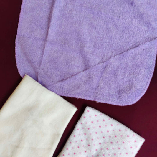 Face Towels for Babies – 3-Pack Soft & Absorbent Cotton Washcloths | dotted