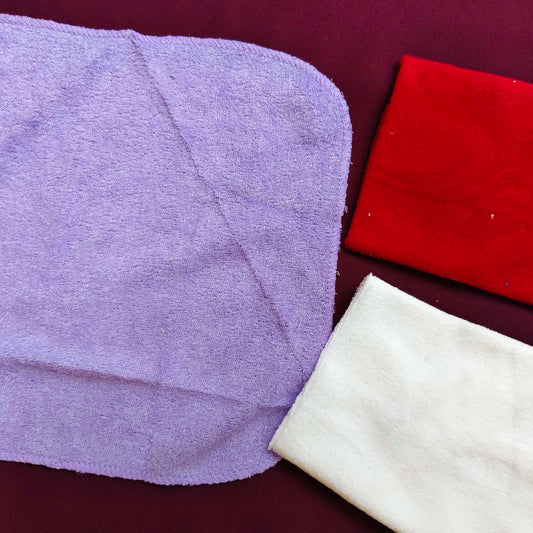 Face Towels for Babies – 3-Pack Soft & Absorbent Cotton Washcloths | Red