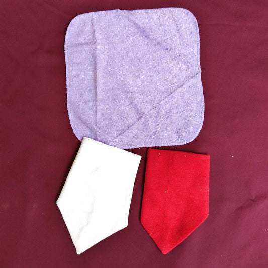Face towels pack of 3 red 2