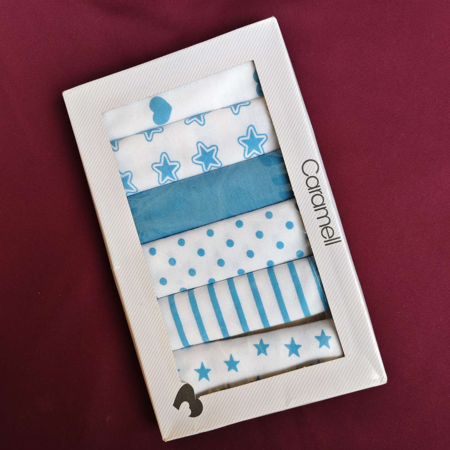 Face towels pack of 6 blue 1