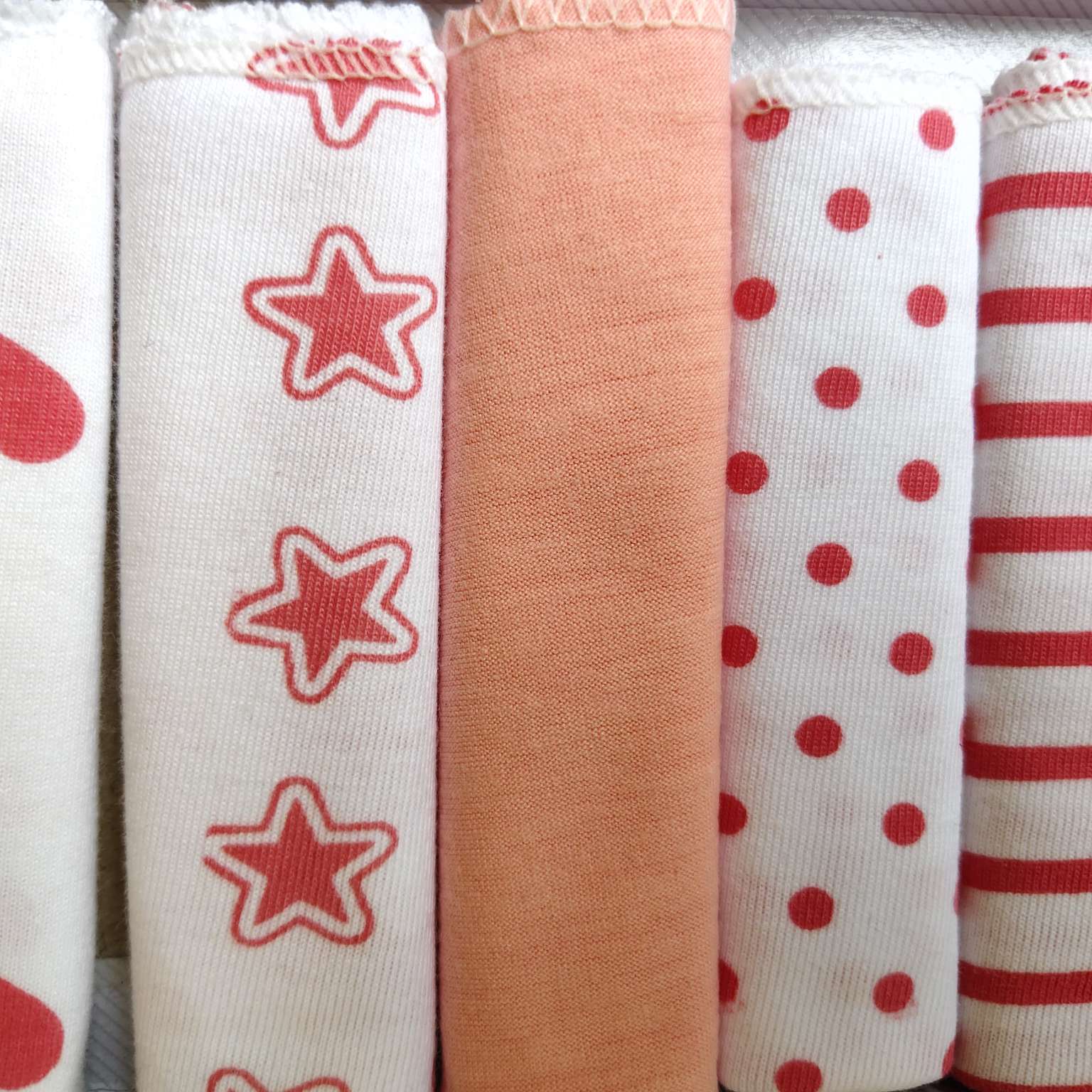 Face towels pack of 6 peach